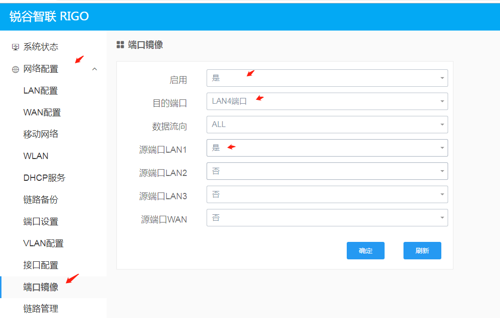 銳谷工業(yè)路由器端口鏡像怎么使用？